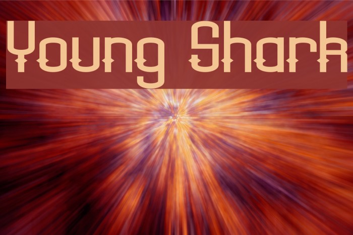 Young Shark Font examples