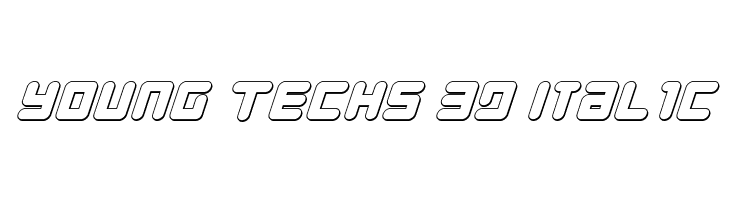 Young Techs 3D Italic  les polices de caractères gratuit tlcharger