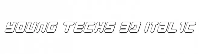 Young Techs 3D Italic  Fuentes Gratis Descargar
