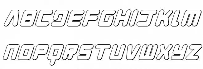 Young Techs 3D Italic Fonte MAIÚSCULAS