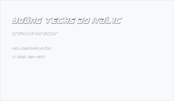 Young Techs 3D Italic Business Card