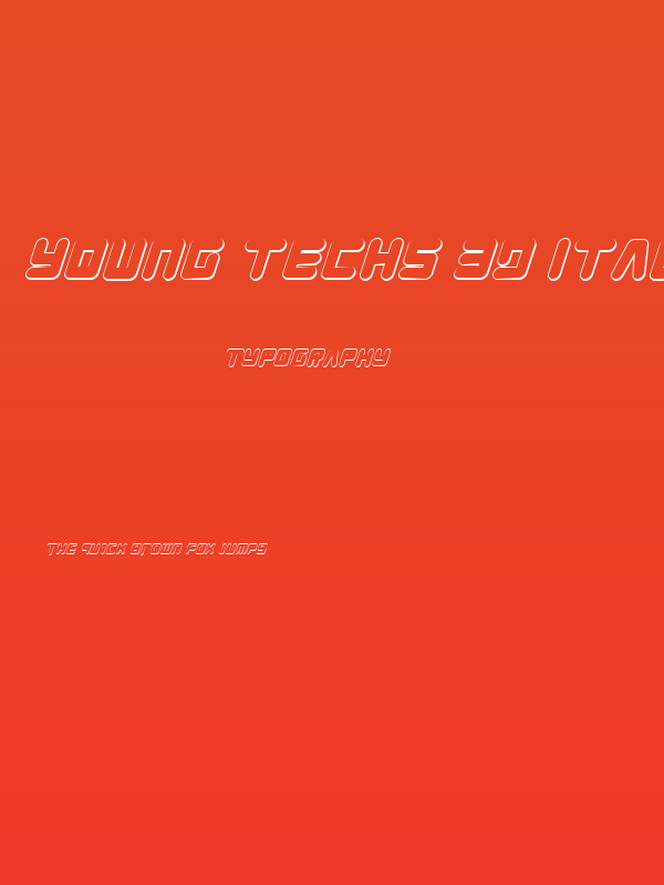 Young Techs 3D Italic Poster