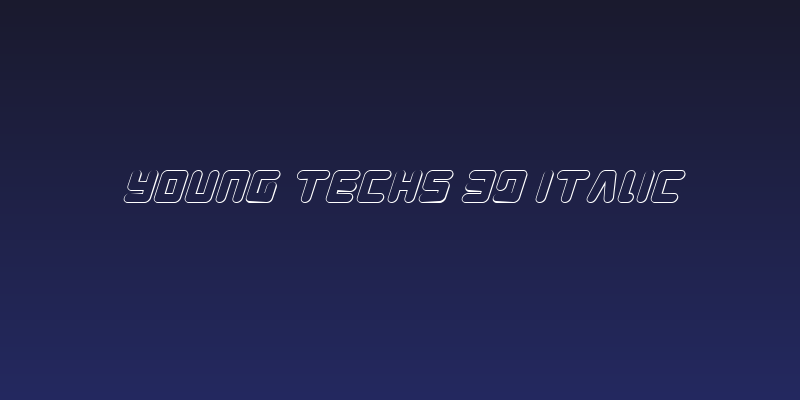 Young Techs 3D Italic Social Header