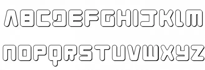 Young Techs 3D Шрифта ВЕРХНИЙ