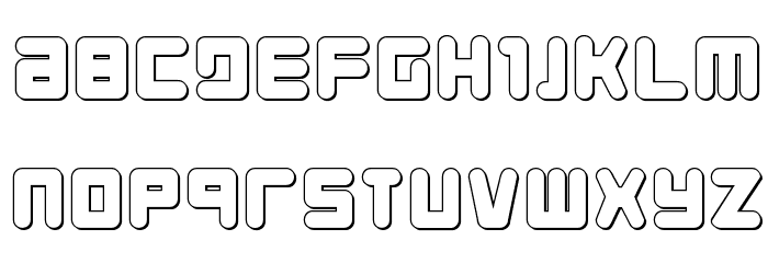 Young Techs 3D Font LOWERCASE