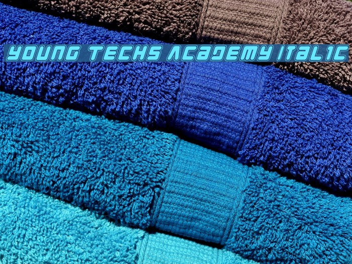 Young Techs Academy Italic Font examples