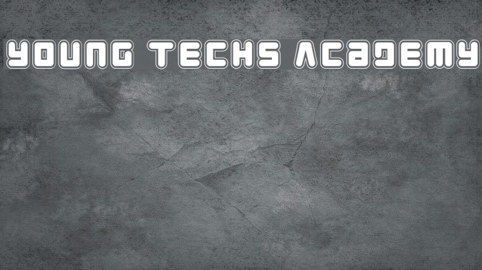 Young Techs Academy Font examples