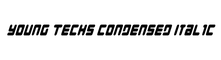 Young Techs Condensed Italic  les polices de caractères gratuit tlcharger