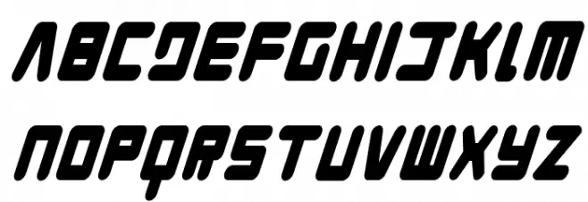 Young Techs Condensed Italic Polices MAJUSCULES
