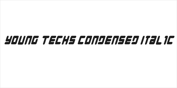 Young Techs Condensed Italic Logo