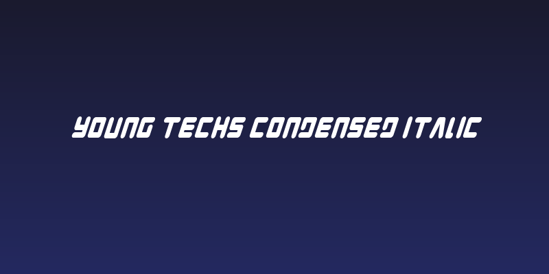 Young Techs Condensed Italic Social Header