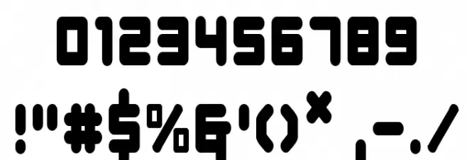 Young Techs Condensed Font OTHER CHARS