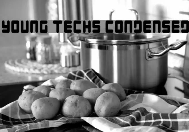 Young Techs Condensed Font examples