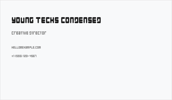 Young Techs Condensed Business Card