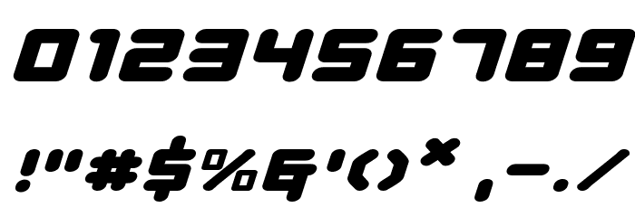 Young Techs Expanded Italic フォント その他の文字