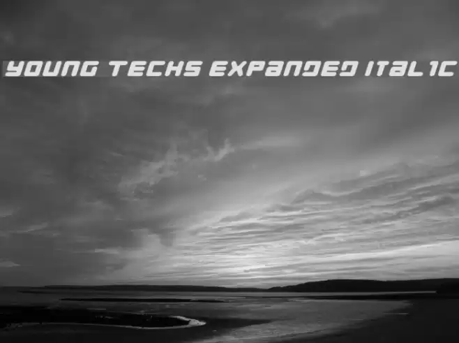 Young Techs Expanded Italic Font examples