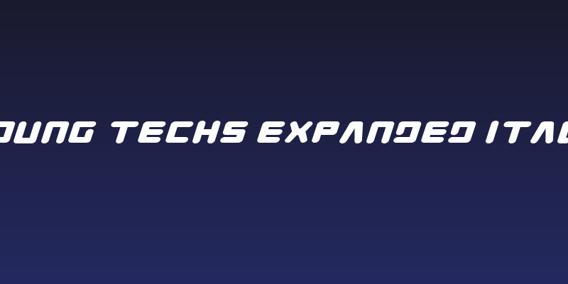 Young Techs Expanded Italic Social Header
