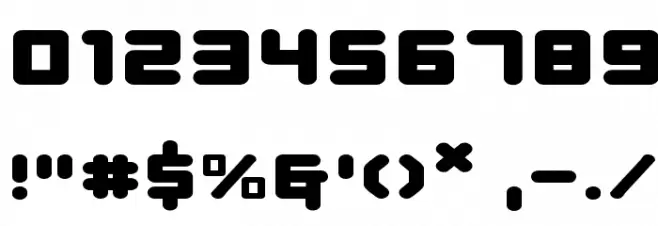 Young Techs Expanded Font OTHER CHARS