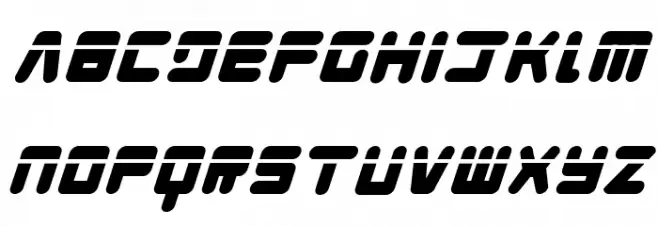 Young Techs Laser Italic फ़ॉन्ट अपरकेस