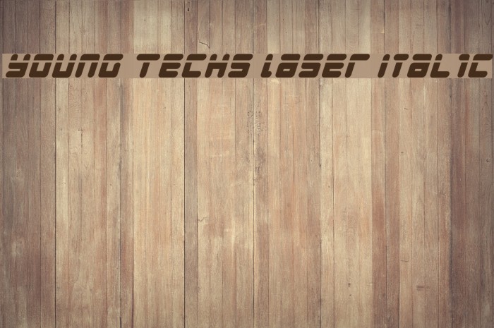 Young Techs Laser Italic Font examples
