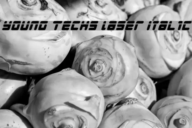Young Techs Laser Italic Font examples