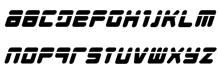 Young Techs Laser Italic Font LOWERCASE