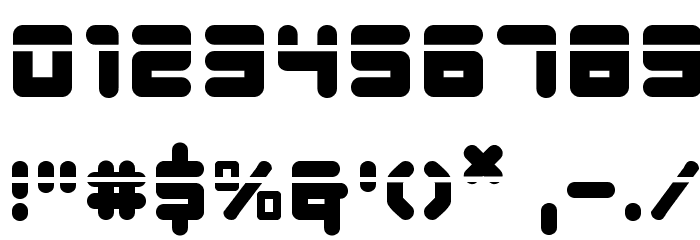 Young Techs Laser Font OTHER CHARS