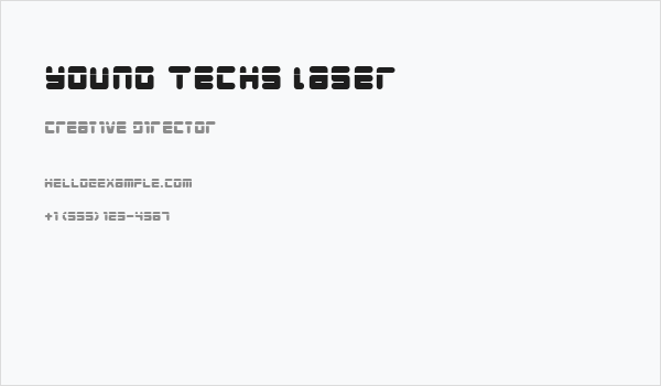 Young Techs Laser Business Card