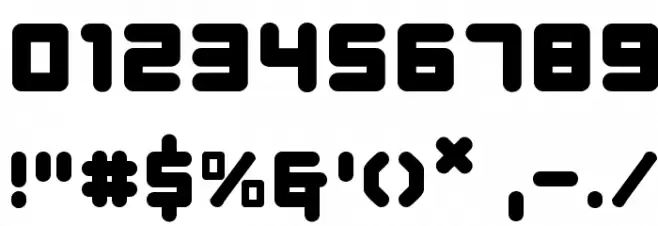 Young Techs フォント その他の文字