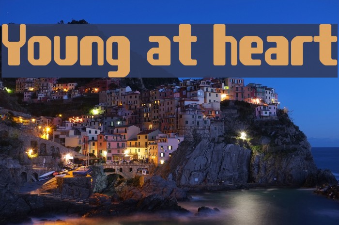 Young at heart Font examples