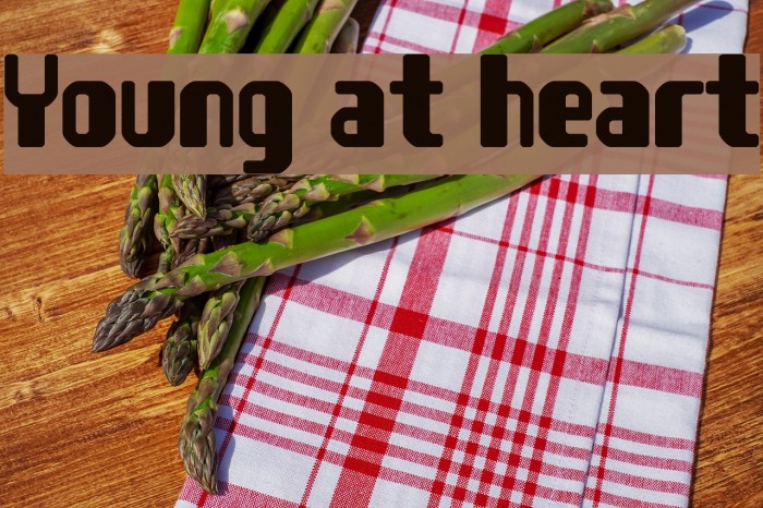Young at heart Font examples