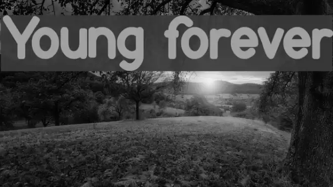 Young forever Font examples