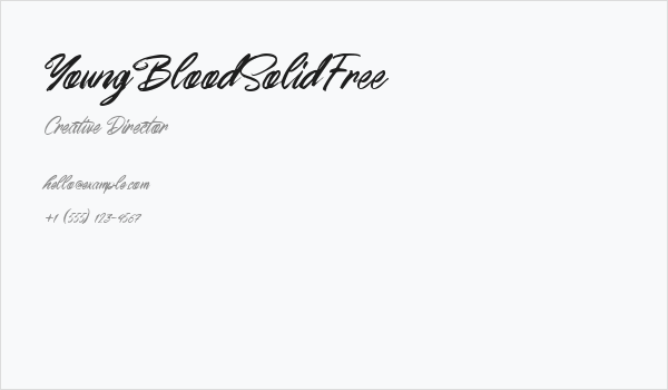 YoungBloodSolidFree Business Card