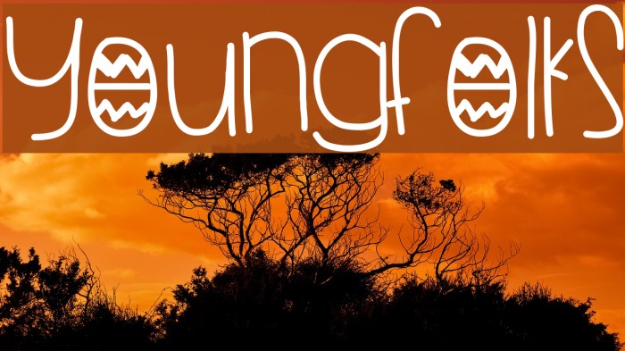 YoungFolks Font examples