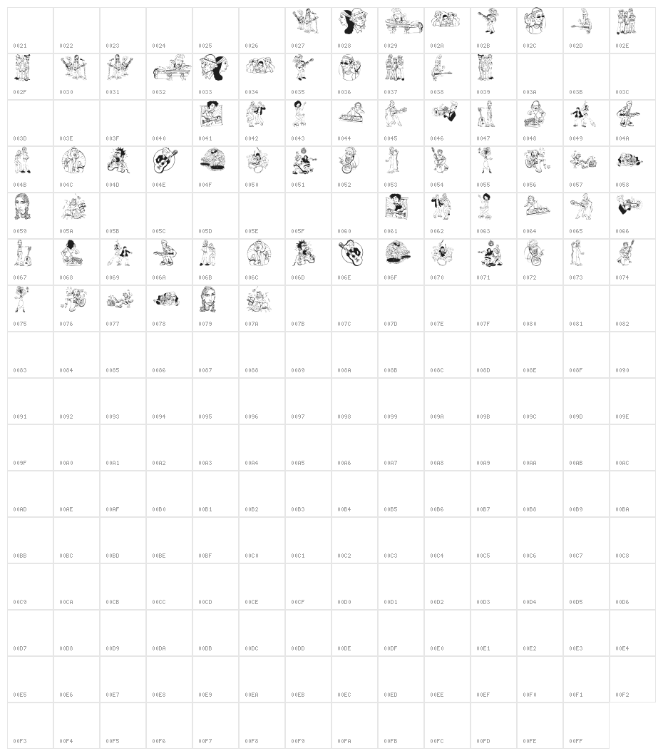 YoungScene Character Map