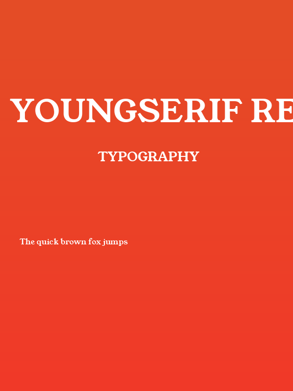 YoungSerif Regular Poster