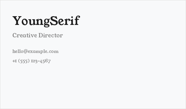 YoungSerif Business Card