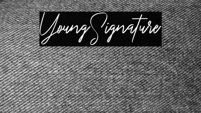 YoungSignature Font examples