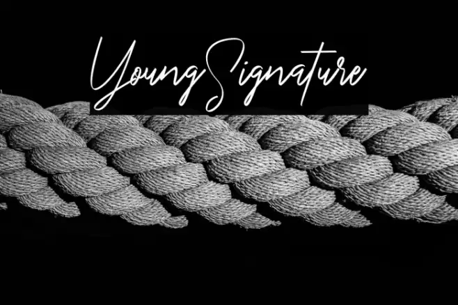 YoungSignature Font examples