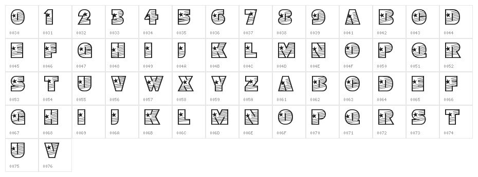 YoungStar Character Map