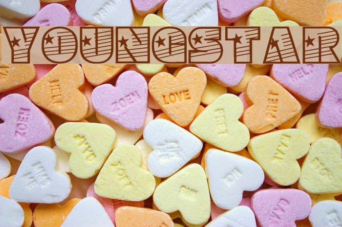 YoungStar Font examples