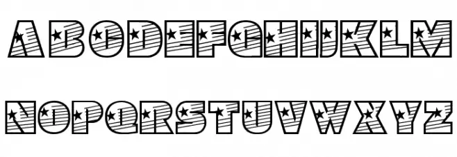 YoungStar Schriftart Kleinbuchstaben