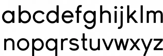 Young Schriftart Kleinbuchstaben