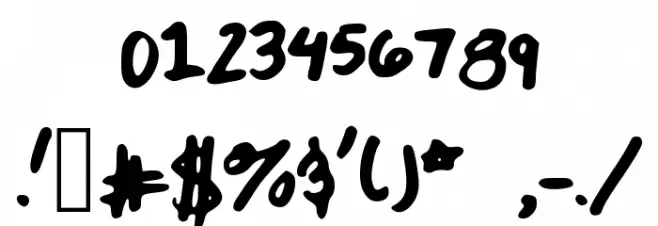 YoungandBeautiful Font OTHER CHARS