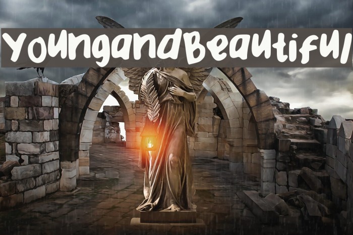 YoungandBeautiful Font examples