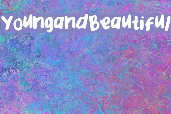 YoungandBeautiful Font examples