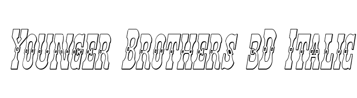 Younger Brothers 3D Italic Font
