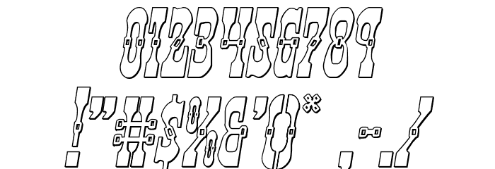 Younger Brothers 3D Italic Font OTHER CHARS