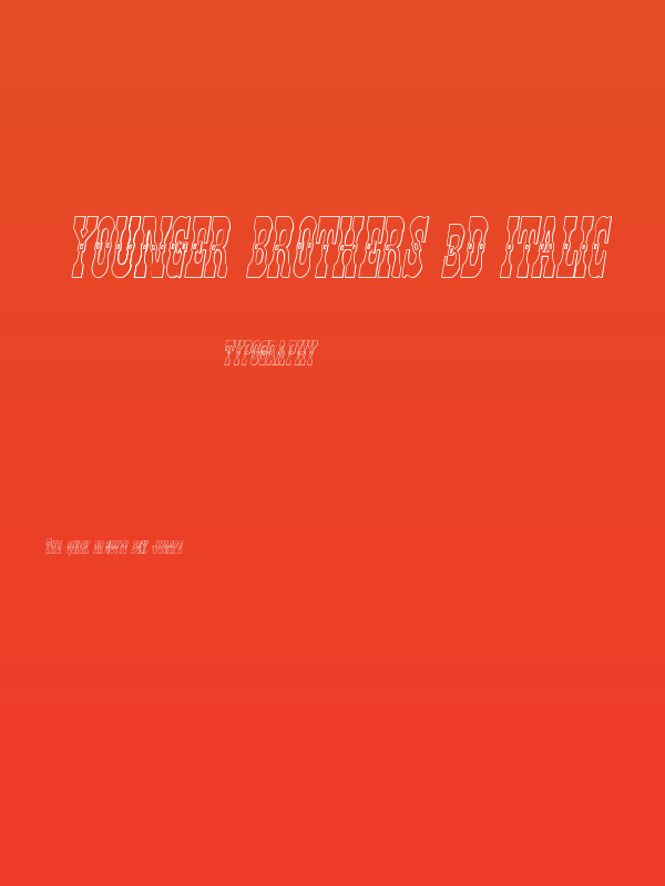 Younger Brothers 3D Italic Poster