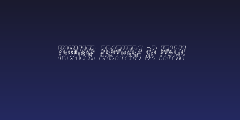 Younger Brothers 3D Italic Social Header